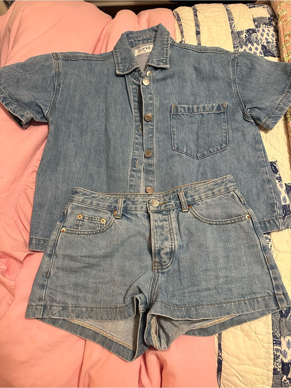 Parke Denim Short Set